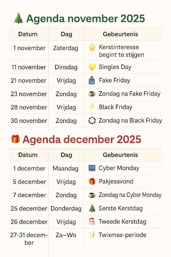 Black friday agenda